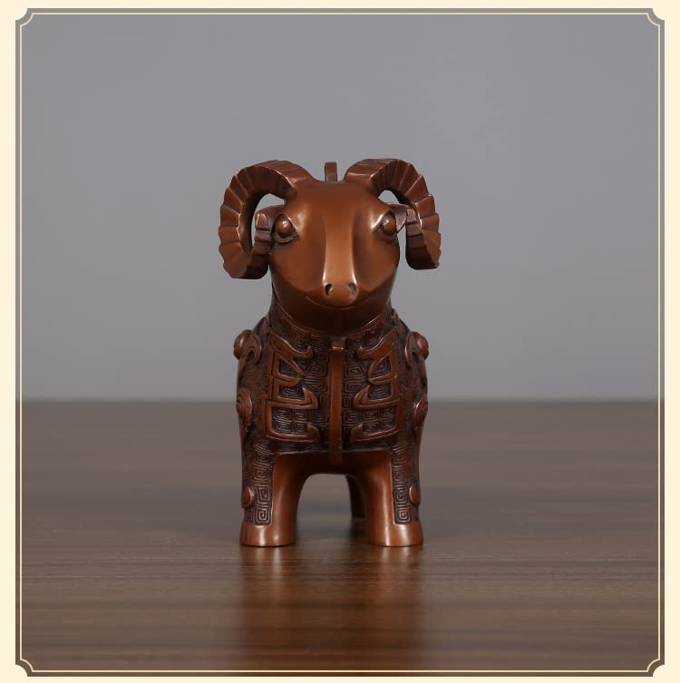 Amazon.co.jp: MOZART 銅の羊の装飾品銅の羊は羊の功を尊重します鳳凰